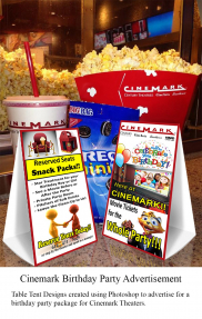 Cinemark Birthday Party Advertisement